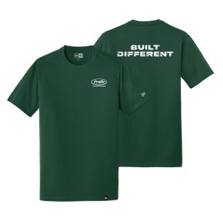 Green New Era Profile Built Different Tee